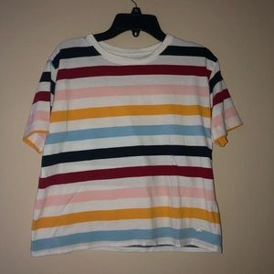Hollister must have collection striped colored tee